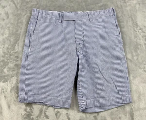Polo Ralph Lauren Seersucker Short Herren 32 blau weiß gestreift Chino - Bild 1 von 15