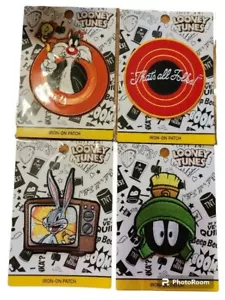 Set of 4 Loungefly Looney Tunes Iron On Patches Bugs Sylvester Marvin New - Picture 1 of 6