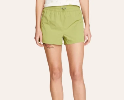 Pantalones Cortos Eddie Bauer Mountain Crinkle Para Mujer $80 - Oliva - Medianos - Nuevos Con Etiqueta Foto 1 de 4