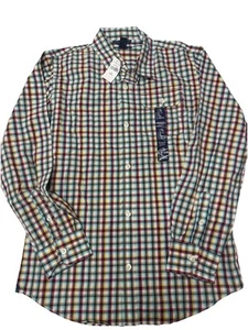 Camisa a Cuadros Gap Niños XL Talla 12 Manga Larga Popelina Abotonada Mini Cuadros - Imagen 1 de 7