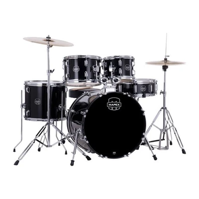 Juego de batería completo Mapex Comet 5 piezas con 22BD negro oscuro con Hw y platillos Foto 1 de 3
