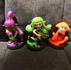 Nintendo Amiibo Splatoon Alt Color Inkling Purple Boy Green Girl Orange Squid - Picture 1 of 15