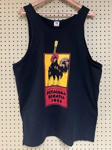 Vtg XL Petaluma Regatta Black Tank Shirt ‘94 Oar Crew North Bay Rowing Club USA - Picture 1 of 7