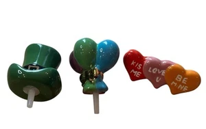 3 Nora Fleming Minis Hearts Love Thing A178 Balloons Up A277 Leprechaun Hat A87 - Picture 1 of 10