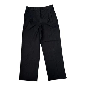 Aritizia Wilfred Women’s Size 12 Pant Black High Waist Cotton Pleated Trouser - Picture 1 of 4