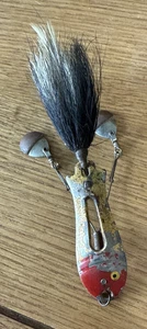 Vintage Pflueger ZAM Bucktail Spinning Lure Steel/Copper Spinners - USA - 1940s - Picture 1 of 8