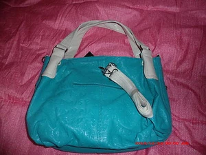 NWT, Hand/Shoulder Purse, Aqua Blue color, "MODE BECKY" - Picture 1 of 4