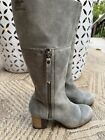 Sorel Addington Tall Distressed Boots High Heel Gray 8.5 Waterproof 