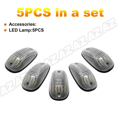5x For Dodge RAM 1500 2500 3500 Clear Rooftop Cab Running Marker Light LED - Image 1 of 4