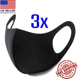3x Face Mask Reusable Washable Covering Masks Men Women Protective Unisex - Picture 1 of 8