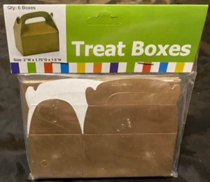 Oriental Trading 6 Golden Treat Boxes Sealed - Picture 1 of 2