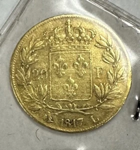 1817 L 20 Franc Gold Coin - Picture 1 of 2
