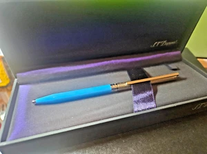CLASSIQUE BY ST DUPONT BALLPOINT PEN DUOTONE BLUE COTE D'AZUR 45724N - Picture 1 of 6
