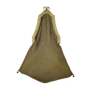 Antique Vintage Whiting & Davis Soldered Mesh Gold tone chain change purse - Bild 1 von 16