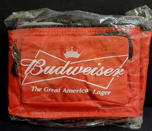 Budweiser Beer Cooler Travel Lunch Box with Opener Red The Great American Lager - Picture 1 of 11