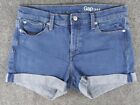 Gap 1969 Jeans Shorts Womens Tag Size 30R 10 Regular Short Bright Dusk Blue