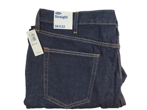 NWT Old Navy Men's 38x32 Straight Jeans Blue Dark Wash MSRP $30 - Picture 1 of 10
