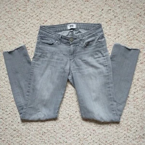 Paige Jeans Women 26 Washed Gray Verdugo Ankle Raw Hem Cotton Stretch *FLAW - Picture 1 of 8