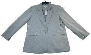 And Now This Blazer Coat Womens Plus size 0X Gray Oversized 2 Pockets New - Picture 1 of 8