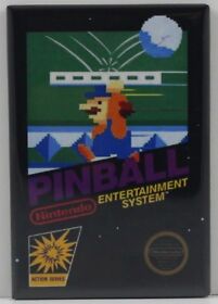 Pinball Game Box 2" X 3" Fridge / Locker Magnet. NES