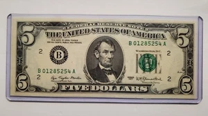 1977 $5 Federal Reserve Note NEW YORK GEM UNC - Picture 1 of 7