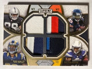 Topps Supreme Todd Gurley 2015 - Cooper - Blanco - Gordon Rookie parches cuádruples 14/50 - Imagen 1 de 2