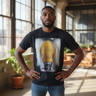  Camiseta negra ASAP A$AP Ferg X joven e inquieta a prueba de balas rap hip hop talla Lg Foto 1 de 4