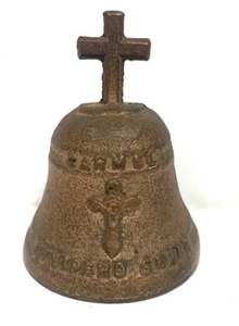 1770 Cross Top Mission Carmel Junipero Sera Bronze Bell 1713-1784 - Picture 1 of 2