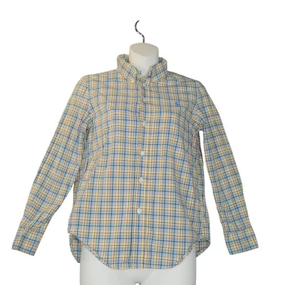 Camisa Ralph Lauren Juvenil Mediana 10/12 Cuadros Abotonada Azul Pony Vacaciones  Foto 1 de 4