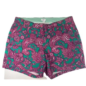 Crown & Ivy Curvy Caroline Shorts Größe 18 W grün pink Paisley - Bild 1 von 10