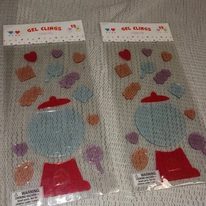 Window Gel Clings. Candy Gumball Lollipop. 15pcs. Lot Of 2 Reusable. 30pcs New - Picture 1 of 8