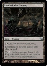 Leechridden Swamp x4 Shadowmoor MtG NM