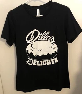Camiseta pequeña negra ""Donut"" de J Dilla's Delights S, Jay Dee, Slum Village para mujer - Imagen 1 de 5