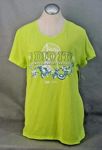 2016 Disneyland 1/2 Marathon INFINITY GAUNTLET Lime Green T-Shirt Large NEW - Picture 1 of 4