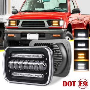 DOT 7x6" LED Headlight Halo DRL Turn Signal For 1983-1997 Nissan Pickup Hardbody - Bild 1 von 9