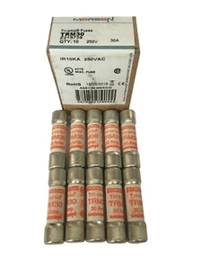 FERRAZ SHAWMUT MERSEN TRM30 30A 250V Tri-onic Fuse JPSF721 Pack of 1/5/10 - Picture 1 of 5