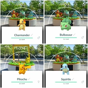 ✨Shiny Pikachu - Charmander - Squirtle - Bulbasaur Osaka Kansai Background - PTC - Afbeelding 1 van 5