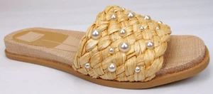 Dolce Vita Pearl Raffia Low Casual Slide Sandals, Women's Size 10.0 Med, - Picture 1 of 13