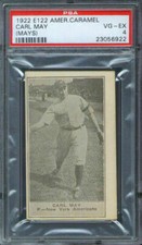 1922 E122 American Caramel Carl Mays PSA 4 New York Yankees