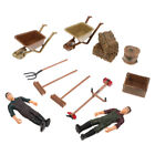  Miniature Farm People Scale Figurine Farmer Tool Model Tools