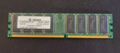 INFINEON HYS64D64020GU-7-B 64MX64 SDRAM 512mb DDR 133MHz PC2100 RAM - Image 1 of 2