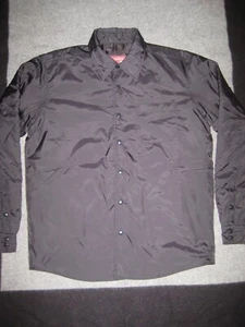 Men's ACTIVE RIDESHOP 2004 Black Insulated Skateboard Button-Up Jacket SOFT! - Picture 1 of 11