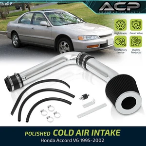 For 95-02 Honda Accord CG 2/4DR 3.0L V6 Cold Air Intake Filter Induction Polish - Picture 1 of 7