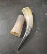 Vintage Drinking Horn Mug Medieval Handmade Viking Cup With Stand office Decor