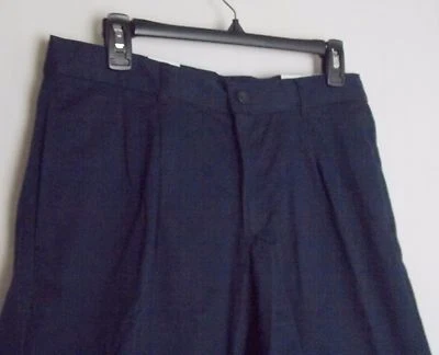 Pantalones Cortos Plisados Izod Husky Niños Cintura Ajustable Azul Marino 18 Husky Nuevos con Etiquetas #7654 Foto 1 de 3