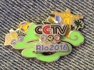 Pin de medios olímpico de Río 2016 ~ CCTV ~ 3D ~ pin-on-pin - Imagen 1 de 2