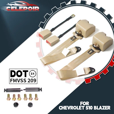 Correas de cinturón de seguridad ajustables de 3 puntos cinturón de vehículo de automóvil para Chevrolet S10 Blazer Foto 1 de 4