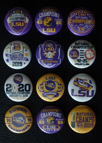 LSU Tigers 2019 National Champions - 1 1/2" Magnet Set (Set of 12) Cover