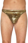 INTIMO Mens Metallic Thong Underwear Gold, Medium