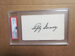 Lefty Gomez Signed Index Card PSA Cert Encapsulated - Picture 1 of 4